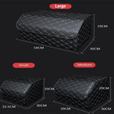 Car Storage Bag PU Leather Trunk Organizer Box Storage Bag Folding Folding Car Trunk Stowing Tidying For Car SUV