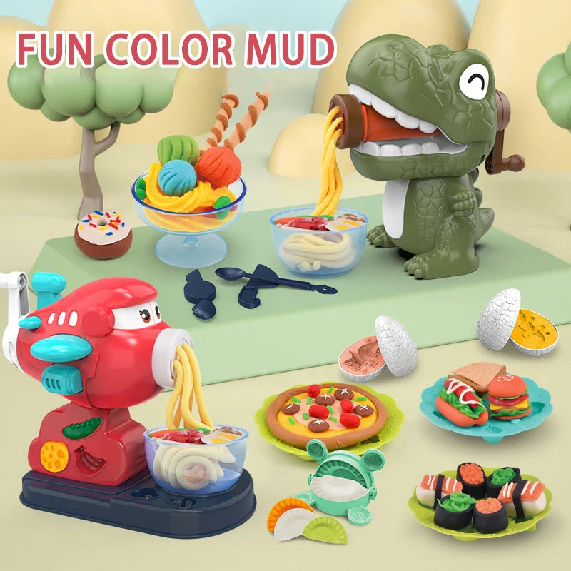 ZK20 Educational Plastic Mold Modeling Clay Kit Slime Toys For Child Plastic Play Dough Tools Sets DIY Kid Cutters Moulds Toys