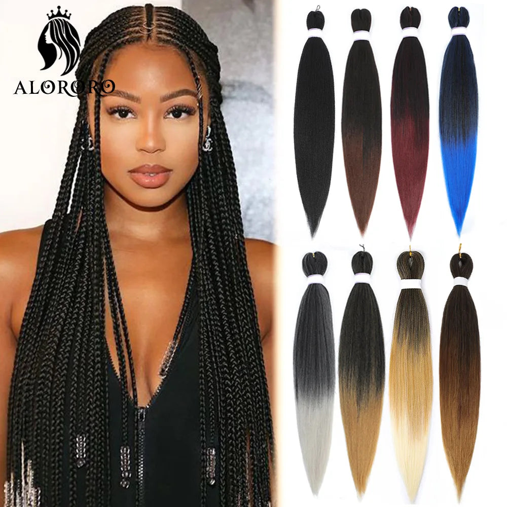 Jumbo Braid Hair Synthetic Braiding Hair Extensions 20/26 Inch Afro Ombre Hair Accessories for Braids Hot Water Setting Alororo