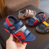 2019 New Summer Children Sandals for Boys Flat Beach Shoes Kids Sports Casual Student Leather Sandals Soft Non-slip Fashion Wild