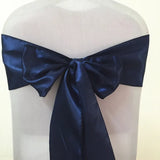 10/50/100pcs Satin Chair Sashes Wedding Chair Bow Knot Ribbon Tie For Party Hotel Event Banquet Birthday Decoration