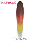 MISS ROLA Synthetic Kanekalon Hair Jumbo Braids 24 Inches100g Yaki Straight Hair Extension Pre Stretched Blonde Pink Wholesale