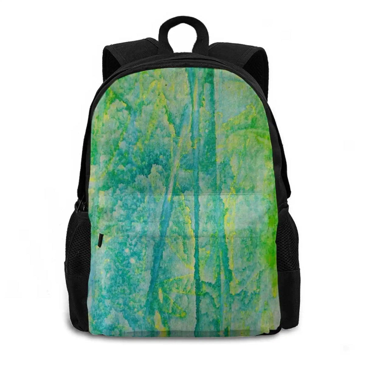 Rainforest Dawn Backpacks For Men Women Teenagers Girls Bags Yellow Green Rainforest Nature Outdoors Dawn Beautiful Backdrop