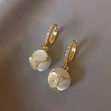 18k Gold jewelry Elegant  Opal  Stud Earrings For Woman 2020 New Classic Jewelry Luxury Party Girl's Unusual Earrings