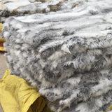 50x100cm Natural Rabbit Fur Patchwork Skin Crafts Sewing Fabric for Apparel Throw Blanket Carpet Needlework Christmas Decoration