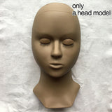 Mannequin Head for Eyelashes Handmade Practice Silicone Lash Mannequin Head Lashes Extension Practicing Dummy Training Mannequin