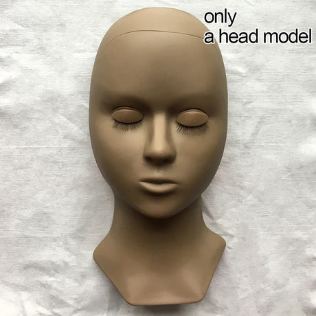 Mannequin Head for Eyelashes Handmade Practice Silicone Lash Mannequin Head Lashes Extension Practicing Dummy Training Mannequin