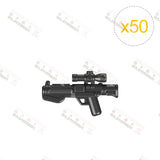 50PCS/LOT Weapon Model Gun Pack Star W Movie Series Blaster Guns Military Accessories DIY Building Blocks Toys For Children Gift