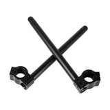 Black Motorcycle Handlebar Racing Adjustable CNC 32 33 35 36 37 39 41 45 48 50 51 MM Clip On Fork Tube Handle Bar For Cafe Racer