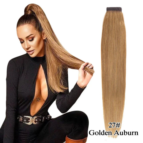 Real Beauty Ponytail Human Hair Wrap Around Horsetail Straight Brazilian100% Remy Human Hair Ponytail Extensions 60/100/120/150g