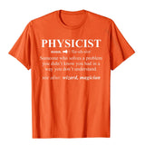 Physicist Definition Wizard Scientist Physics T-Shirt Funny Cotton T Shirts For Men Design Tops & Tees Plain Cool