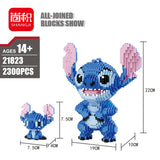 2300Pcs+ Mini Bricks Toys Stitch Diamond Building Block Micro Stitch Disney Cute 3D Model Lilo & Stitch for Children Nano Block