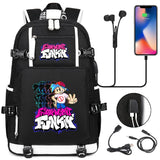 Friday Night Funkin Backpacks For School Multifunction USB Charging Bag Boy Girl Teenager School Bags Travel Laptop Mochila