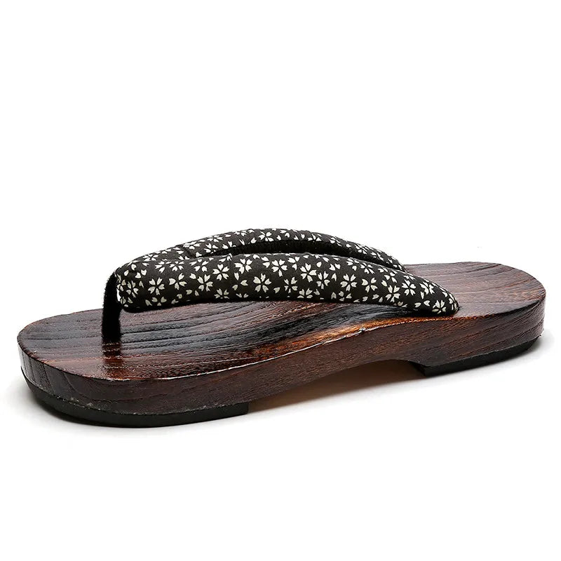 Clogs Men's Slippers Japanese Style Wooden Shoes Handmade Chinese Style Wooden Slippers Home Summer Sandals Flip Flops Women