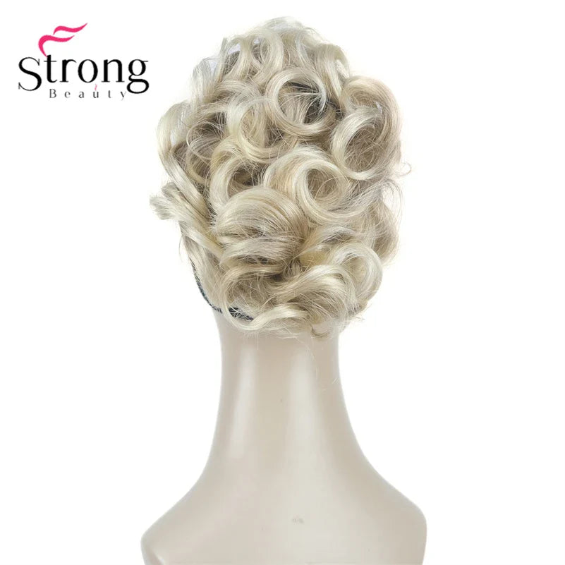 StrongBeauty Silver Short Natural Wave Ponytail Hair Extension With Claw Clip In Hairpiece COLOUR CHOICES