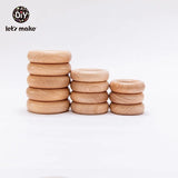 Let's Make Natural Wood Teething Ring All Size 20pcs Beech 40/55/60/65/70/80MM DIY Baby Wooden Toys Handmade Accessories Crafts