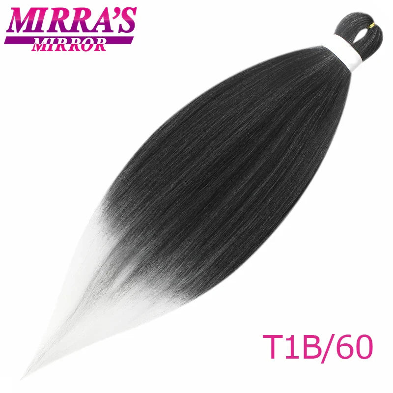 Braiding Hair Extensions Synthetic Hair for Braids Ombre Pre Stretched Jumbo Braids Hair Hot Water Setting Braid Mirra's Mirror