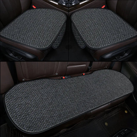 New Flax Car Seat Cover Protector Linen Front Rear Back Cushion Protection Pad Mat Backrest for Auto Interior Truck Suv Van