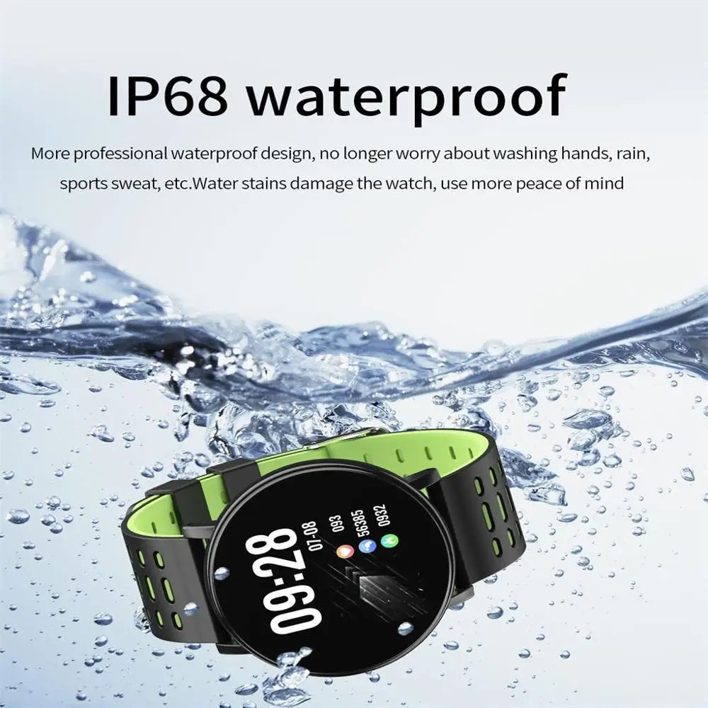 IP 68 Waterproof Smart Watch Bluetooth Heart Rate Monitor Wrist Watch Blood Pressure Monitor 1.3 inch Long Standby Smart Watch