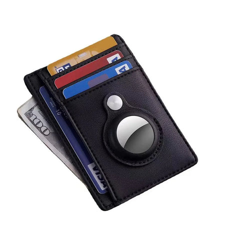 2021 For AirTag Wallet Front Pocket Card Holder Protector With Blocks RFID Magnetic Shockproof PU Anti Scratch Fall Slim Wallets