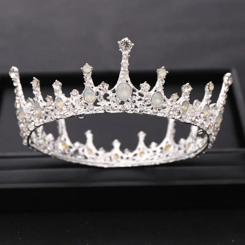 Wedding Crown Gold Silver Color Rhinestone Crystal Diadem Queen Crown Princess Tiaras Bridal Hair Jewelry Party Hair Accessories