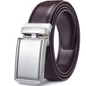 Men's Leather Ratchet Belt with Automatic Buckle 3.5CM Wide Adjustable Dress