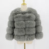 Pink Java QC1801 FREE SHIPPING real fox fur coat women winter thick fur jacket short fur coat wholesale genuine fox short sleeve