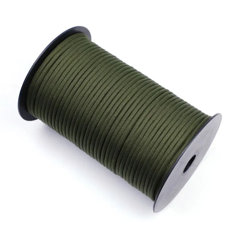 100M 550 Military Standard 9-Core Paracord Rope 4mm Outdoor Parachute Cord Survival Umbrella Tent Lanyard Strap