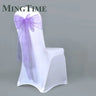 25pcs 275cm Sheer Organza Chair Sashes Band Ribbon Belt Bow Cover Rustic Wedding Party Birthday Banquet Ceremony Decoration