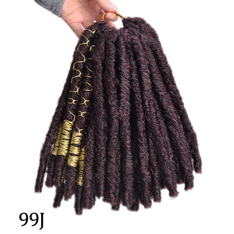 LUOYUDU Crochet Hair Dreadlocks Faux Locs Braiding Hair Extensions Synthetic Dreadlock Jumbo 10 inch 12 Strands Organic Hair