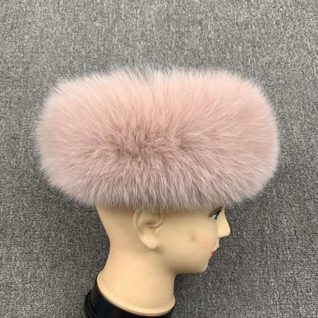 Winter Fashion Elastic Headband Fox Fur Headwear Racccoon Fur Women's Fluffy Real Fur Band S8300