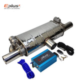 EPLUS Car Exhaust Pipe Vacuum Pump Variable Valve Mufflers Remote Control Stainless Steel Universal T Shape One In Two Out 63MM