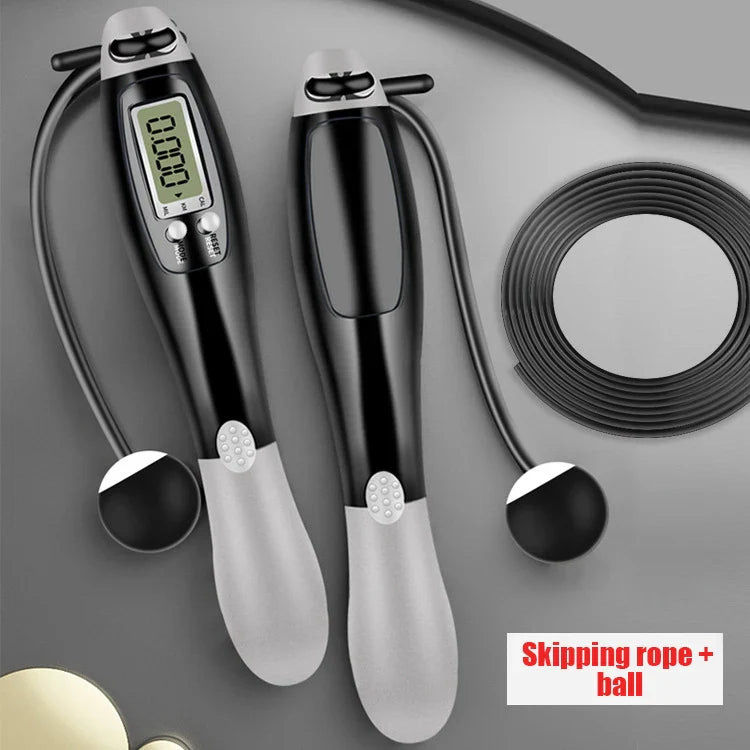 Cordless Electronic Skipping Rope Gym Fitness Crossfit Skipping Smart Jump Rope with LCD Screen Counting Speed Skipping Counter