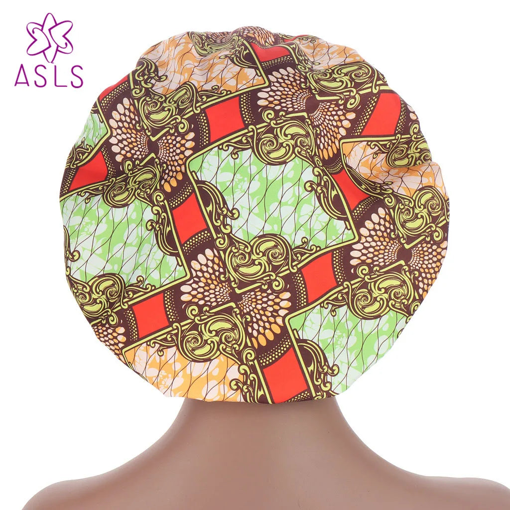 2021 New African pattern multicolor nightcap fashion mask hat suit headscarf cap women's hood Sleep Night Cap Hair accessories