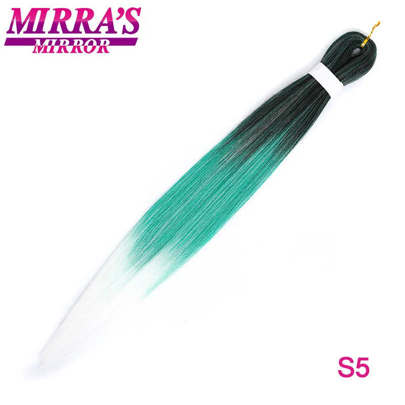 Braiding Hair Extensions Synthetic Hair for Braids Ombre Pre Stretched Jumbo Braids Hair Hot Water Setting Braid Mirra's Mirror