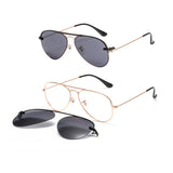 Polarized Sunglasses Men Women Magnetic Clip On Lens Sunglass Pilot Sun Glasses Frame Of Eyeglasses Optical Eyewear Trendy 2023