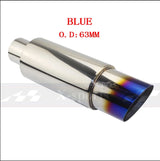 Car motorbike Exhaust systems Muffler Tip Universal Stainless steel ID 51MM 57MM 63MM outlet 89mm styling Silencer tail pipe