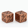 2 Pcs Metal D6 Dice Counters 15MM include 1Pc +Positive +1/+1 and 1Pc -Negative -1/-1 D6 Dice For Magic The Gathering, CCG