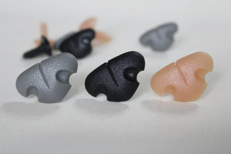 30pcs/lot--new 18x12mm 16x26mm 20x30mm  gray black flesh color plastic safety animal toy noses with washer for diy doll findings