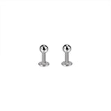 2PCS 3.5mm Cartilage Earrings Helix Stud Earrings Super Short 316L Surgical Steel Anti-allergic 16G Punk Body Piercing Jewelry