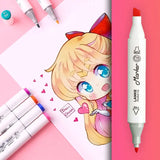 CHENYU 30/40/60/80Pcs Alcohol markers Manga Drawing Markers Pen Alcohol Based Non Toxic Sketch Oily Twin Brush Pen Art Supplies