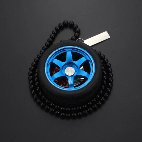 Auto Decoration Pendant For Car Wheel Keychain Car Rearview Mirror Hanging Ornament Keyring Pendant For Car Accessories Interior