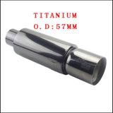 Car motorbike Exhaust systems Muffler Tip Universal Stainless steel ID 51MM 57MM 63MM outlet 90mm styling Silencer tail pipe