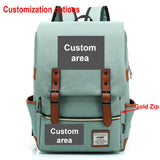 Customized Print DIY Your Like Photo or Logo Boy Girl Student School Bag Teenagers Schoolbags Canvas Women Bagpack Men Backpack