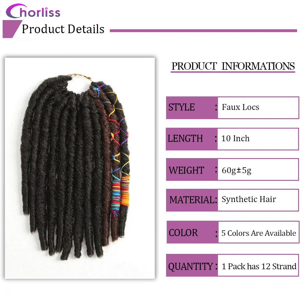 Jumbo Faux Locs Synthetic Crochet Braids Hair Extension Afro Hairstyles Soft Dreadlock For Women Crochet Braiding Hair