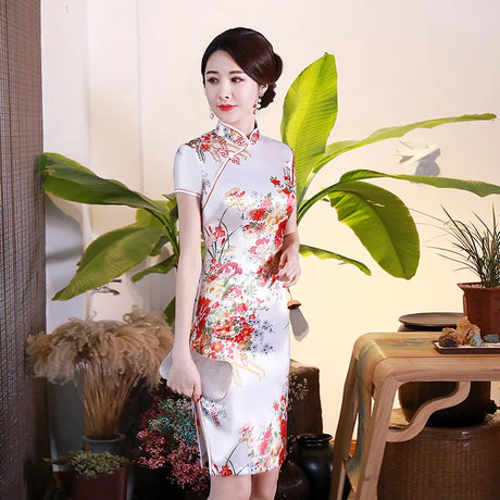 2022 NEW Women Evening Party Dress Traditional Chinese Cheongsam Slim 6XL Dress Sexy Female Vestido Classic Dresses