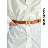 Amazing Song Metal Nail Buckle Belt Shirt Belt Women’s Belt Jean Waist Dress Belt Studs Belt Accessories