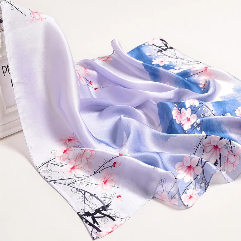 100% Silk Square Scarf for Women 65x65cm Beautiful Design Pattern Printed Luxury Elegant Silk Kerchief Handkerchief Real Silk