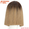 FASHION IDOL 10 Inch Bob Wigs Straight Hair Lace Wigs For Women Cosplay Wigs Heat Resistant Fake Hair Synthetic Free Shipping