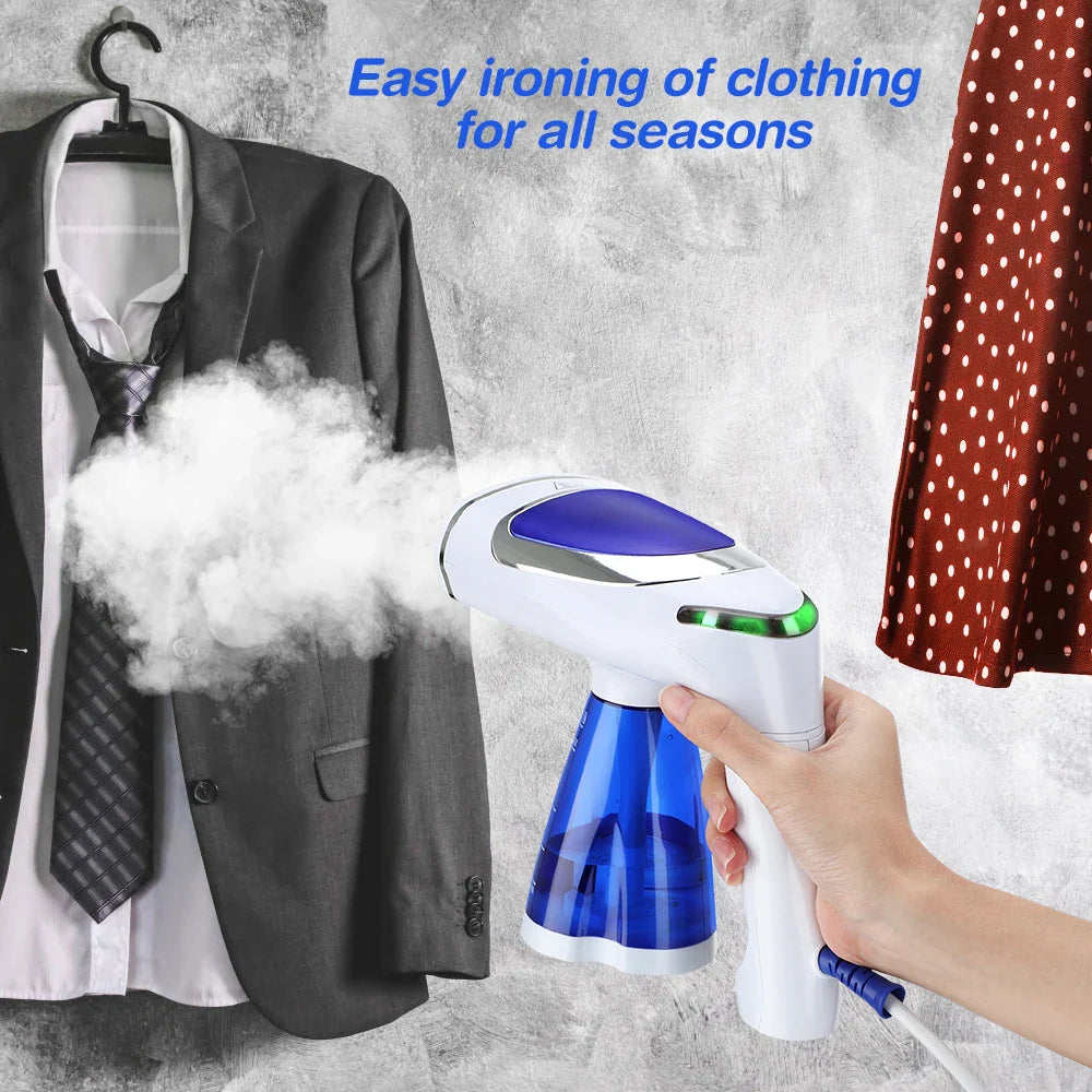 Foldable Garment Steamer 1600W Powerful Handheld Steam Iron for Clothes 200ML Home Travel Portable Fast-Heat Ironing Machine